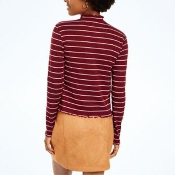 Mickey Mouse Striped Mock Turtle Neck Sz L - Picture 8 of 9